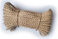 Točené plachtárske jutové lano, šnúra 10mm, 30m