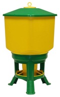 Automatický podávač pre hydinu, veľký, 50 l, zelený a žltý, Novital