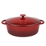 Smaltovaný liatinový pekáč 32,5 cm 6,4 l červený Smaltovaný liatinový pekáč 32,5 cm 6,4 l červený