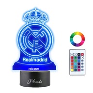 Nočná lampa s menom Real Madrid Club 3D LED Darček pre vaše meno Nočná lampa s menom Real Madrid Club 3D LED Darček pre vaše meno