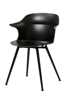 Čierna stolička BRAZO - polypropylén, kov