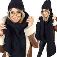 WARM Set HAT + WOOL SCARF dámsky hrubý zimný šál POLISH WARM Set HAT + WOOL SCARF dámsky hrubý zimný šál POLISH