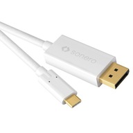 KÁBEL USB-C USB NA DISPLAYPORT 1.3 4K 18 Gbps SONERO XUCC021-015 1,5 m BIELY KÁBEL USB-C USB NA DISPLAYPORT 1.3 4K 18 Gbps SONERO XUCC021-015 1,5 m BIELY