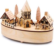 malá hudobná skrinka malá dedinka z dreva