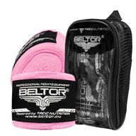 BELTOR BOXERSKÉ OBALY ELASTICKÉ 3 METROVÉ BANDÁŽE Tréningové PÁSKY RUŽOVÉ BELTOR BOXERSKÉ OBALY ELASTICKÉ 3 METROVÉ BANDÁŽE Tréningové PÁSKY RUŽOVÉ