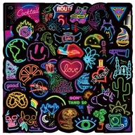 NÁLEPKY BOMBA VODEODOLNÉ NÁLEPKY MIX NEON 50 ks NÁLEPKY BOMBA VODEODOLNÉ NÁLEPKY MIX NEON 50 ks
