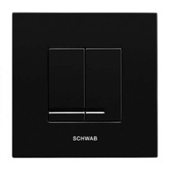 WC gombík Schwab Duplo ARTE Duo, lesklý čierny