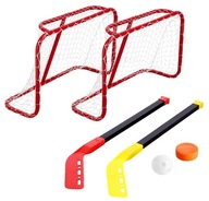 Florbalový set gólov + 2 hokejky + loptička + puk Florbalový set gólov + 2 hokejky + loptička + puk