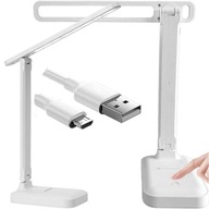 LED ŠKOLSKÁ LAMPA NA VÁŠ STOL, BEZDRÔTOVÝ DOTYK, BIELA KRESBA, USB KÁBEL LED ŠKOLSKÁ LAMPA NA VÁŠ STOL, BEZDRÔTOVÝ DOTYK, BIELA KRESBA, USB KÁBEL
