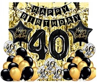SET balónov na konfety z čierneho zlata k 40. narodeninám