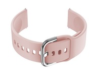 Gumený remienok na smart hodinky U01 - ružový/strieborný - 20mm Gumený remienok na smart hodinky U01 - ružový/strieborný - 20mm