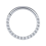 PIERCING Clicker RING náušnice so zirkónmi SEPTUM Daith TITANIUM 1.0/10 PIERCING Clicker RING náušnice so zirkónmi SEPTUM Daith TITANIUM 1.0/10