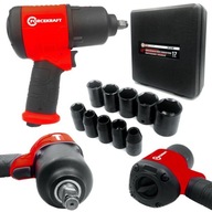 Pneumatický rázový uťahovák TWIN HAMMER nástrčky 720Nm 1/2" FORCEKRAFT Pneumatický rázový uťahovák TWIN HAMMER nástrčky 720Nm 1/2" FORCEKRAFT