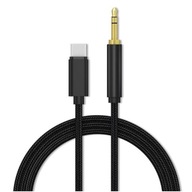 Nylonový kábel USB-C 3.1 na 3,5 mm Aux Audio 1M Jack
