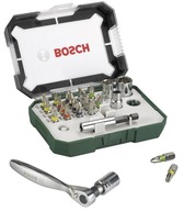 Sada 26 bitov a nástrčkov Bosch s račňou Sada 26 bitov a nástrčkov Bosch s račňou