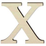 drevený LIST písmeno X TIMES nápis veľkosť M 10cm