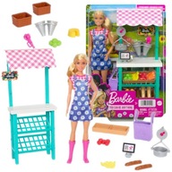 Súprava Mattel Barbie Farmers Market + bábika HCN22