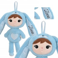 Modrý králik 30 cm - bábika Metoo s menom
