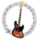 WAFLOVÝ PAPIER HUDOBNÁ BASSA gitara BASSA 22-29CM WAFLOVÝ PAPIER HUDOBNÁ BASSA gitara BASSA 22-29CM