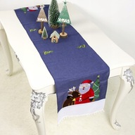 Vianočný behúň na stôl 40 x 180 cm BLUE SANTA