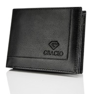 ELEGANTNÁ pánska BLACK kožená peňaženka GRACIO