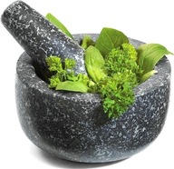 Kuchynská malta z granitového kameňa s paličkou Priemer 14cm JADE TEMPLE Kuchynská malta z granitového kameňa s paličkou Priemer 14cm JADE TEMPLE