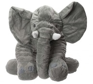 Plyšový šedý maskot slona, ​​veľký, 60 cm