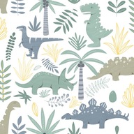 TAPETY - PRE DETI PASTELOVÉ, DINOSAURY, FARBA DINO TAPETY - PRE DETI PASTELOVÉ, DINOSAURY, FARBA DINO