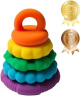 RAINBOW TOWER silikónové hryzátko 2v1 JELLYSTONE 0m+ RAINBOW TOWER silikónové hryzátko 2v1 JELLYSTONE 0m+
