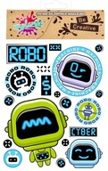 Nastavte veľké zdriemnutie pre farebné odevy Cyber Thermo Robot Sticker Nastavte veľké zdriemnutie pre farebné odevy Cyber Thermo Robot Sticker