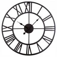 Nástenné hodiny LOFT METAL BLACK 3D ROMAN 50cm Nástenné hodiny LOFT METAL BLACK 3D ROMAN 50cm