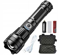 VEĽMI VÝKONNÁ LED ZOOM USB TAKTICKÁ BATERKA VEĽMI VÝKONNÁ LED ZOOM USB TAKTICKÁ BATERKA