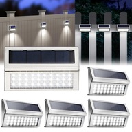 4x LED SOLÁRNA LAMPA NA FASÁDU, PLOT, SCHODY