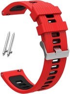 Silikónový remienok pre 22mm univerzálny ďalekohľad Smartwatch červený Silikónový remienok pre 22mm univerzálny ďalekohľad Smartwatch červený