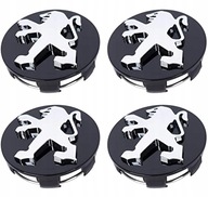 4 x stredové kryty PEUGEOT, kryt kolesa, čierny, 60 mm, čierny 4 x stredové kryty PEUGEOT, kryt kolesa, čierny, 60 mm, čierny