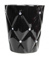 Kryt kvetináča čierna glamour váza H15 DEcodomi