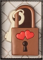 Čokoládový darčekový kľúč na visiaci zámok
