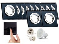 Sada objímok halogénových LED svietidiel 11x + vypínač + žiarovky Sada objímok halogénových LED svietidiel 11x + vypínač + žiarovky