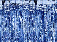Modrá párty záclona - 90x250 cm