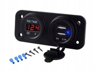 NABÍJAČKA VOLTMETER 2x USB 2A PANEL AUTO NABÍJAČKA VOLTMETER 2x USB 2A PANEL AUTO