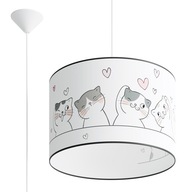 Závesná lampa CAT 40 tienidlo mačky pre dievčatko