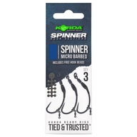 Micro Barbed kaprové háčiky Korda Spinner Sections Spinner Barbed veľkosť 4 Micro Barbed kaprové háčiky Korda Spinner Sections Spinner Barbed veľkosť 4