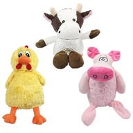 Pet Nova Toy Mix Plyšové kuracie prasiatko krava Pet Nova Toy Mix Plyšové kuracie prasiatko krava