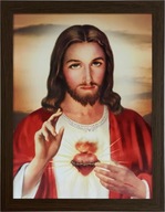 OBRAZ 45x35 RÁMČEK JESUS HEART OF JESUS POMSTA OBRAZ 45x35 RÁMČEK JESUS HEART OF JESUS POMSTA