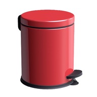 Okrúhly kúpeľňový kôš s pedálom Red 3 l
