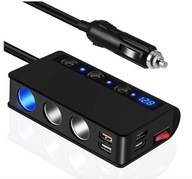 Rozdeľovač | USB rozbočovač 12/24V|QC USB-A|3 x USB-A|3 x zapaľovač cigariet|LCD Rozdeľovač | USB rozbočovač 12/24V|QC USB-A|3 x USB-A|3 x zapaľovač cigariet|LCD