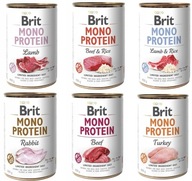 BRIT MONO proteínový MIX príchutí 6x400 g pre PSOV BRIT MONO proteínový MIX príchutí 6x400 g pre PSOV