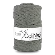 Colinea String sa opliekol pre makramu 100% bavlnu, 5 mm 100 m, tmavošedá Colinea String sa opliekol pre makramu 100% bavlnu, 5 mm 100 m, tmavošedá