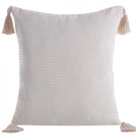 BOHO obliečka na vankúš so strapcami/3 45x45 krémová