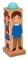 Hračky pre deti Edukačné drevené otočné puzzle 12m+ Montessori